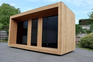 FUUSIO modular wellness unit layout – customizable combination of sauna, shower, and steam cabin